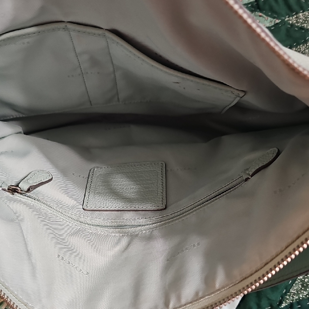Coach Mint Green Leather Shoulder Bag with Turn-Lock - Picture 11 of 11